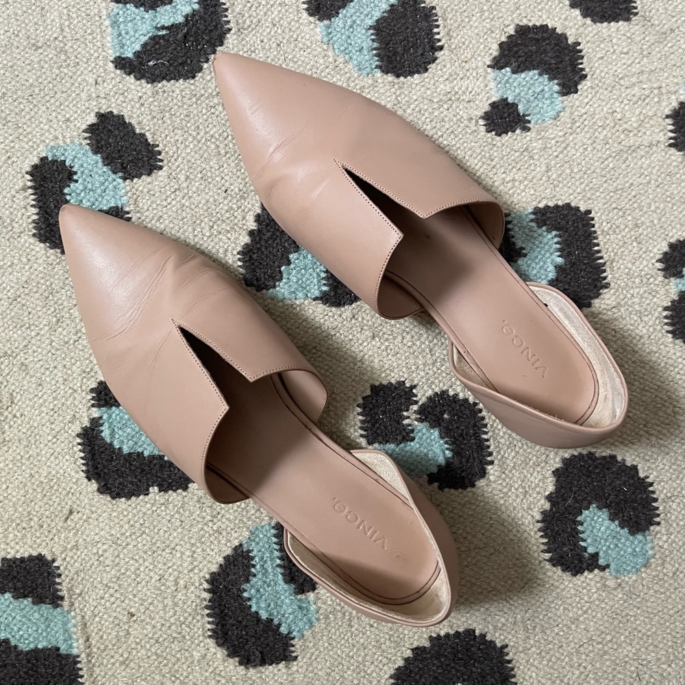Vince pointed leather flats